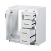30'' Bathroom Vanity without Sink,Solid Wood Frame Bathroom Storage Cabinet Only, Freestanding Vanity Set with 3 Drawers& Soft Closing Doors