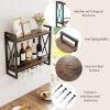 Industrial Wall-Mounted Wine Rack with Holder