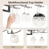 Industrial Wall-Mounted Wine Rack with Holder