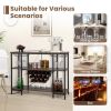 Simple Industrial Wine Rack Wine with Storage Shelves