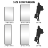 Aluminum alloy thin edged rectangular black full-length mirror with stand 71 *31 * 1 inch Bathroom Vanity Mirror for Bedroom Entryway