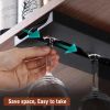 2 Pack Wine Glass Holder Under Shelf or Cabinet Punch-free Wine Glass Rack